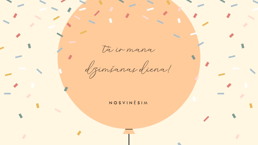 Dzimšanas dienas nosvinēsim yellow whimsical-line