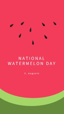 National Watermelon Day pink modern-simple