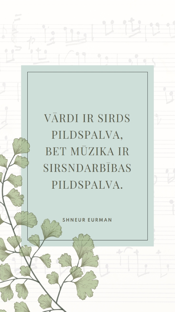 Mūzikas theory white vintage-botanical