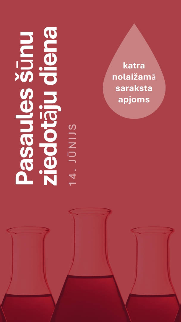 Pasaules šūnu ziedotāju diena red modern-bold