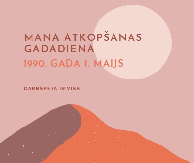 Mana atkopšanas gadadiena pink organic-boho