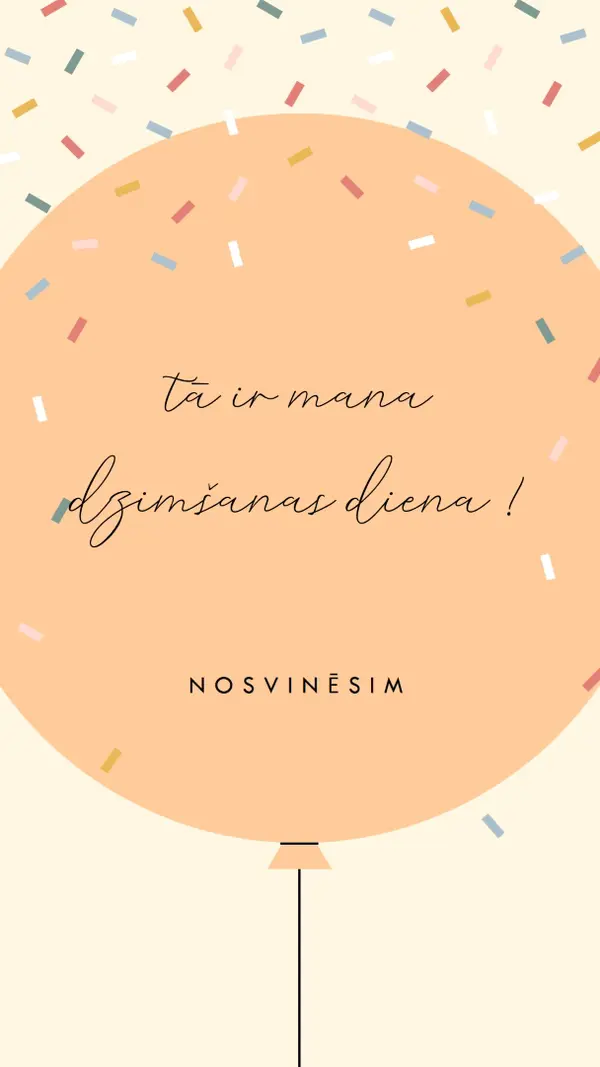 Dzimšanas dienas nosvinēsim yellow whimsical-line