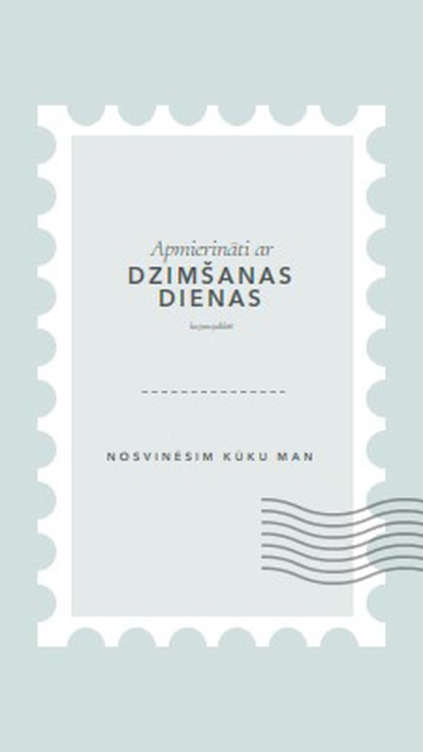 Brīnišķīga dzimšanas diena blue modern-simple