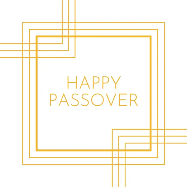 Happy Passover white modern-geometric-&-linear