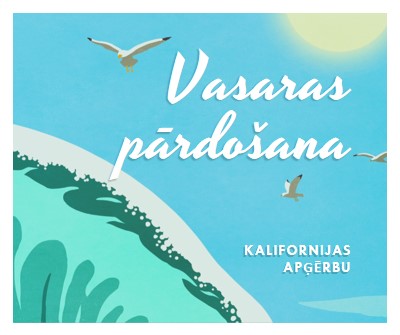 Vasaras pārdošanas paziņojums blue vintage-retro