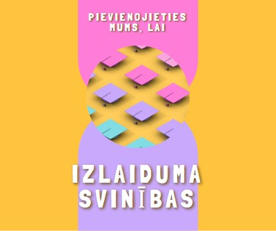 Pievienojieties izlaiduma svinībām yellow whimsical-color-block