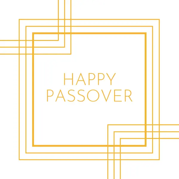 Happy Passover white modern-geometric-&-linear