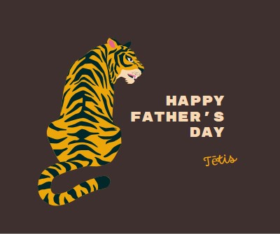 Happy Father's Day, Dad brown whimsical-color-block