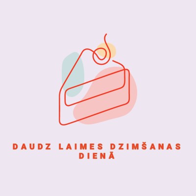 Daudz laimes dzimšanas dienā purple whimsical-line