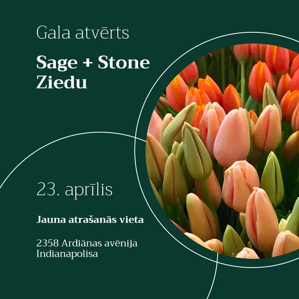 Ziedu ziedu gala atvērts dizains green modern-simple