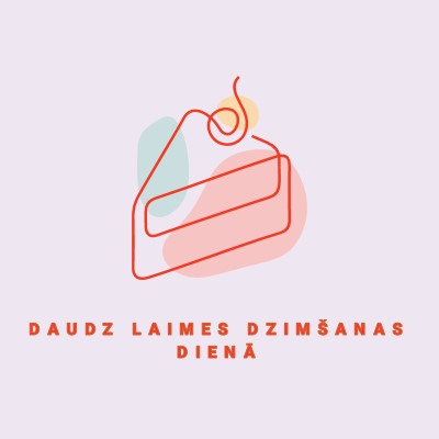 Daudz laimes dzimšanas dienā purple whimsical-line