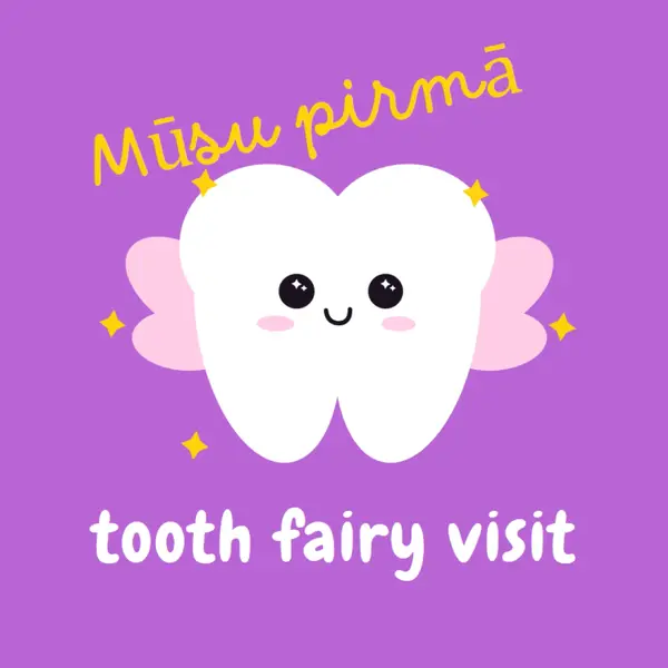 Apiet pirmos tooth fairy apmeklējiet purple whimsical-color-block
