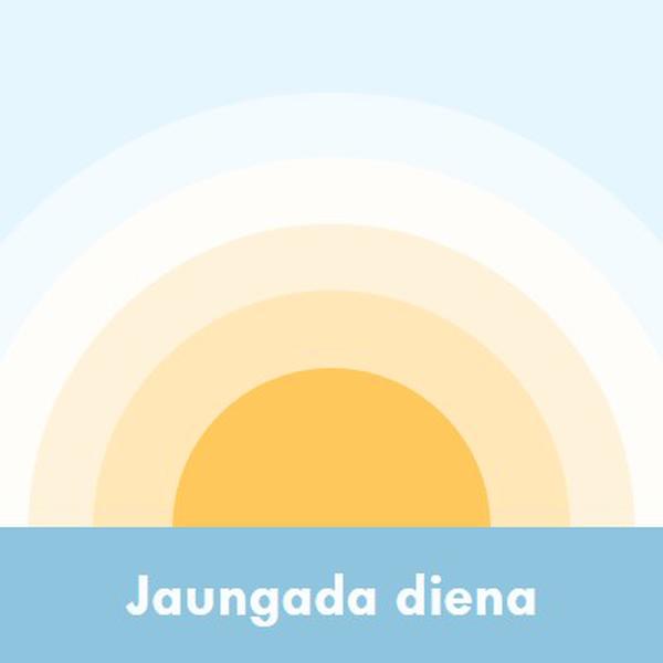 Jaungada saule blue modern-simple