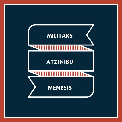 Sārmu militārpersonu atzinības mēnesis blue modern-simple