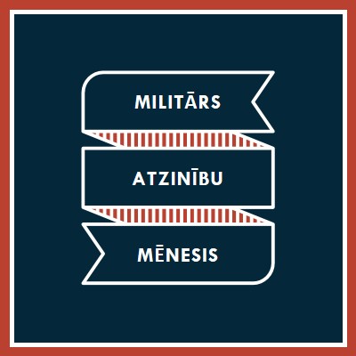 Sārmu militārpersonu atzinības mēnesis blue modern-simple