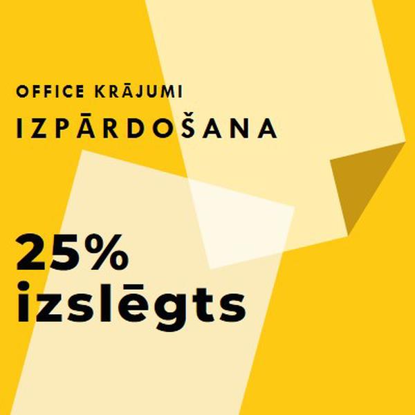 Office materiālu pārdošana yellow modern-color-block