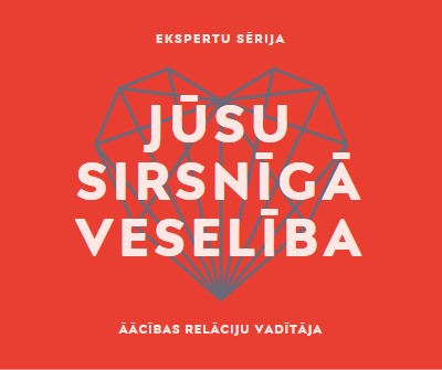 Jūsu sirsnīgā veselība red modern-bold