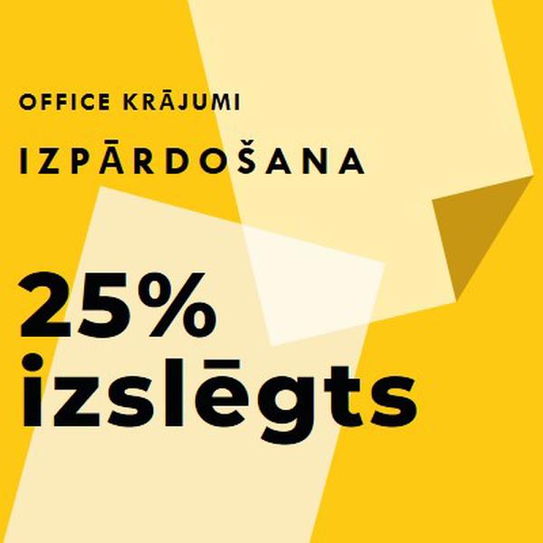 Office materiālu pārdošana yellow modern-color-block