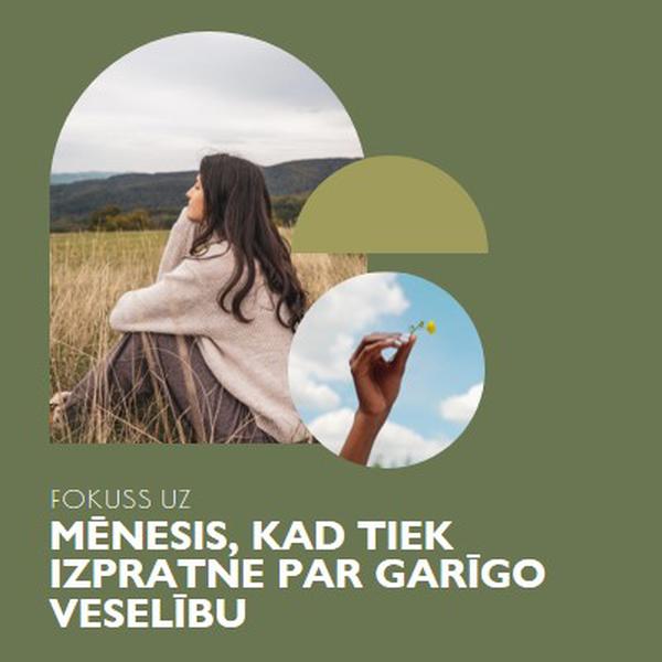 Koncentrēšanās uz garīgo veselību green modern-simple