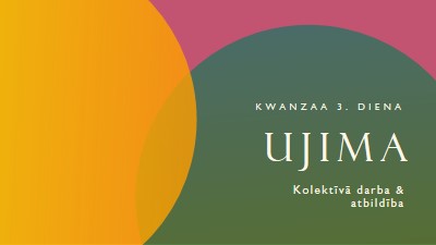 Kwanzaa 3. diena green modern-bold