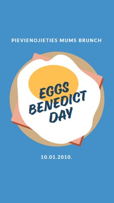 Eggs Benedict Day blue whimsical-color-block