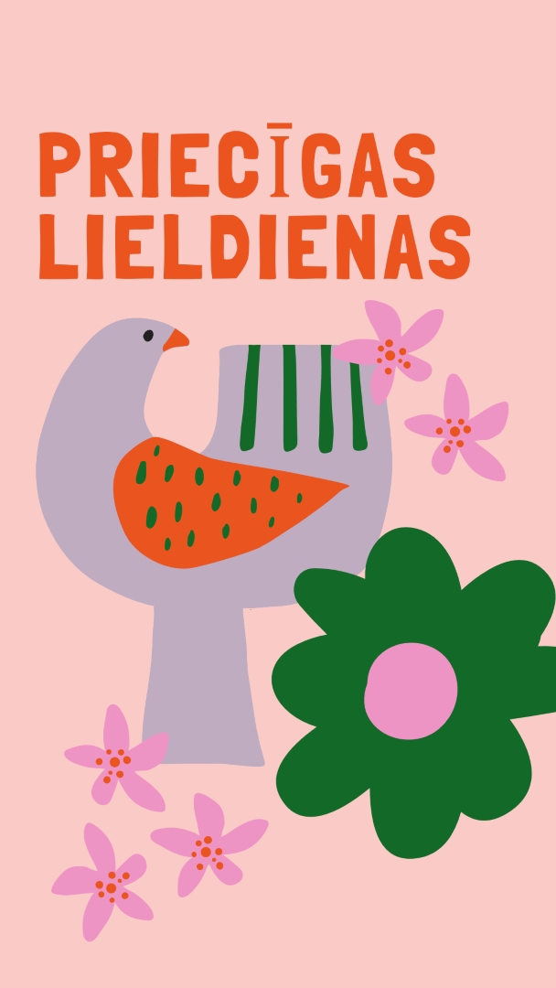 Priecīgas Lieldienas pink whimsical-color-block