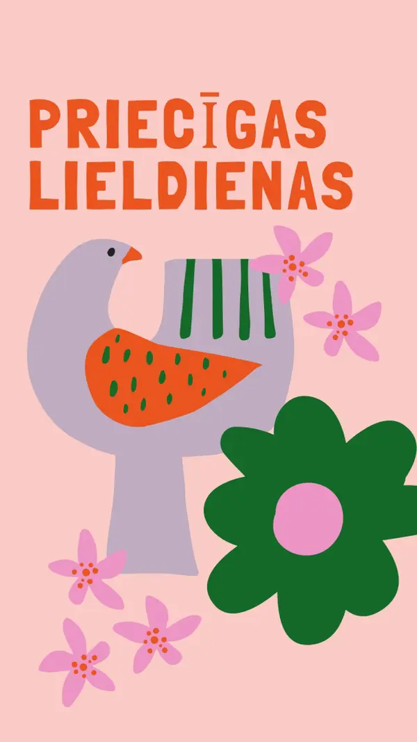 Priecīgas Lieldienas pink whimsical-color-block