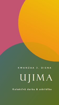 Kwanzaa 3. diena green modern-bold