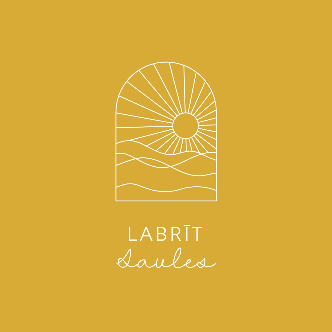 Labrīt! yellow modern,minimal,lines,simple,waves,sun