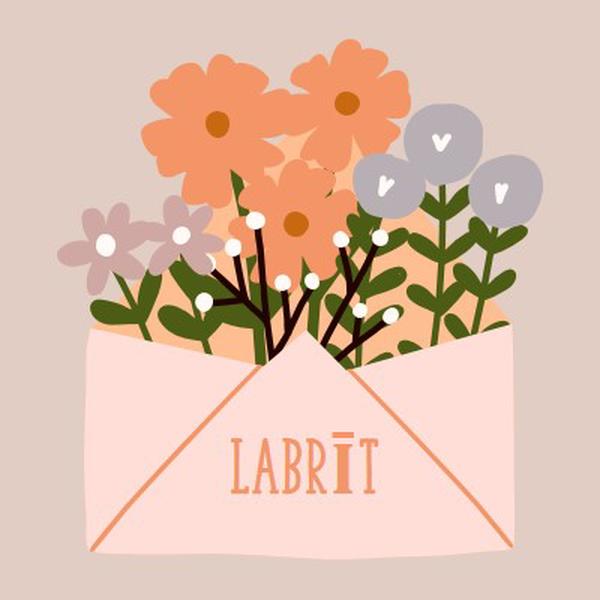 Morning bouquet pink cute,whimsical,envelope,floral,relaxed,happy