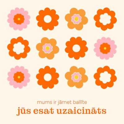 Mums ir jāmet ballīte orange bold,fun,graphic