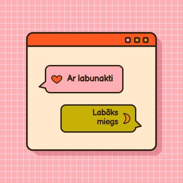 Labs nakts, labāks miegs. pink retro,graphic,message,speech-bubble,icon,motif,emoji,