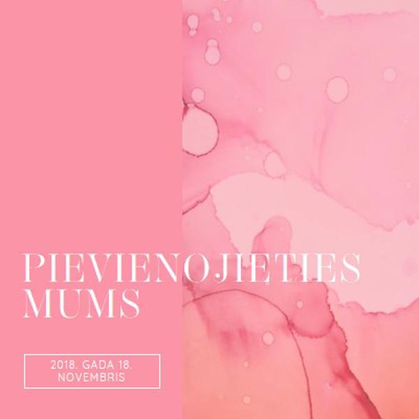 Pievienojieties mums pasākumam pink elegant,clean,watercolor,classic,simple,minimal