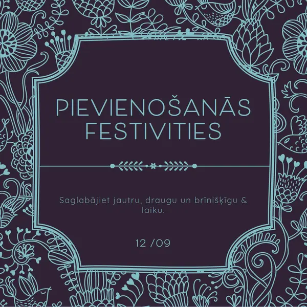 Pievienošanās festivities blue elegant,classic,floral