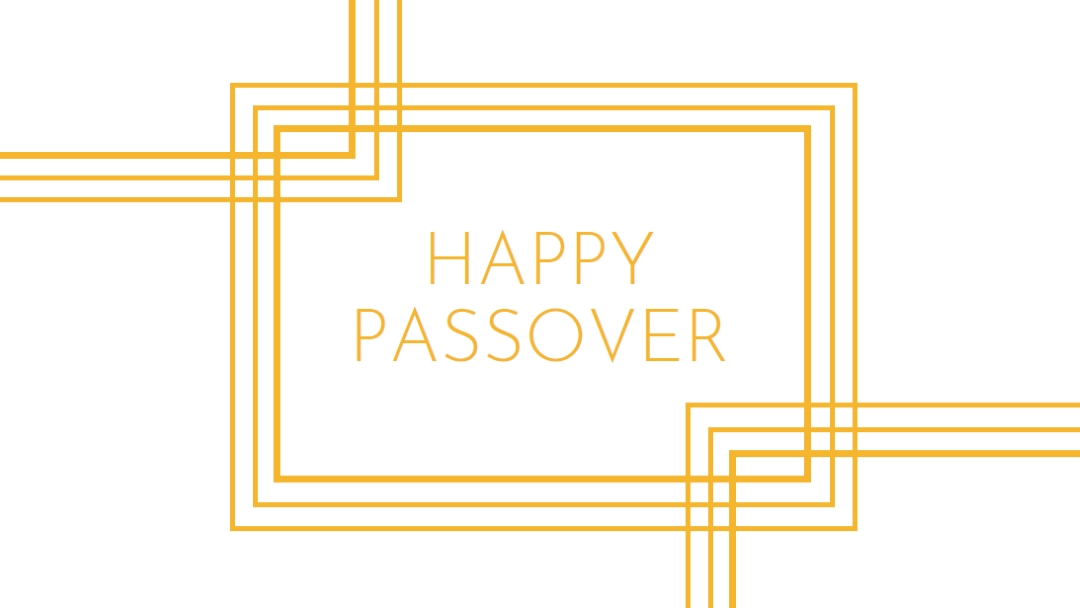 Happy Passover white modern-geometric-&-linear