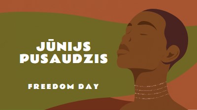 Honoring Juneteenth brown modern-color-block