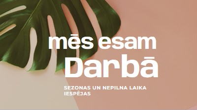 Mēs nolīgsim sezonas darbiniekus pink modern-simple