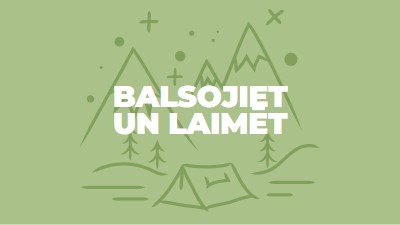 Balsojiet un laimēt green whimsical-line