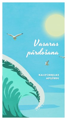 Vasaras pārdošanas paziņojums blue vintage-retro