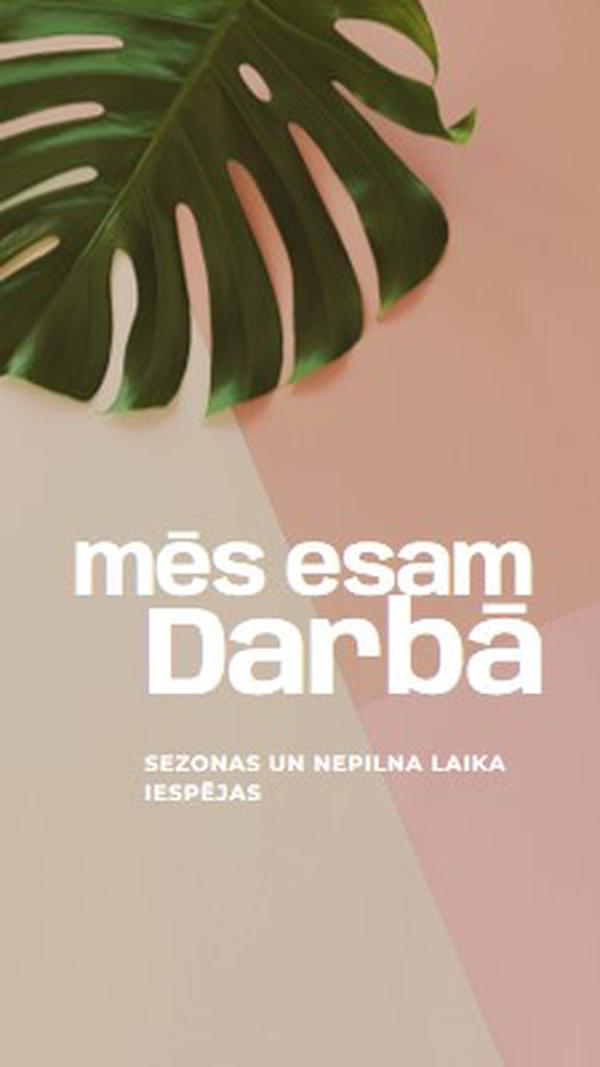 Mēs nolīgsim sezonas darbiniekus pink modern-simple