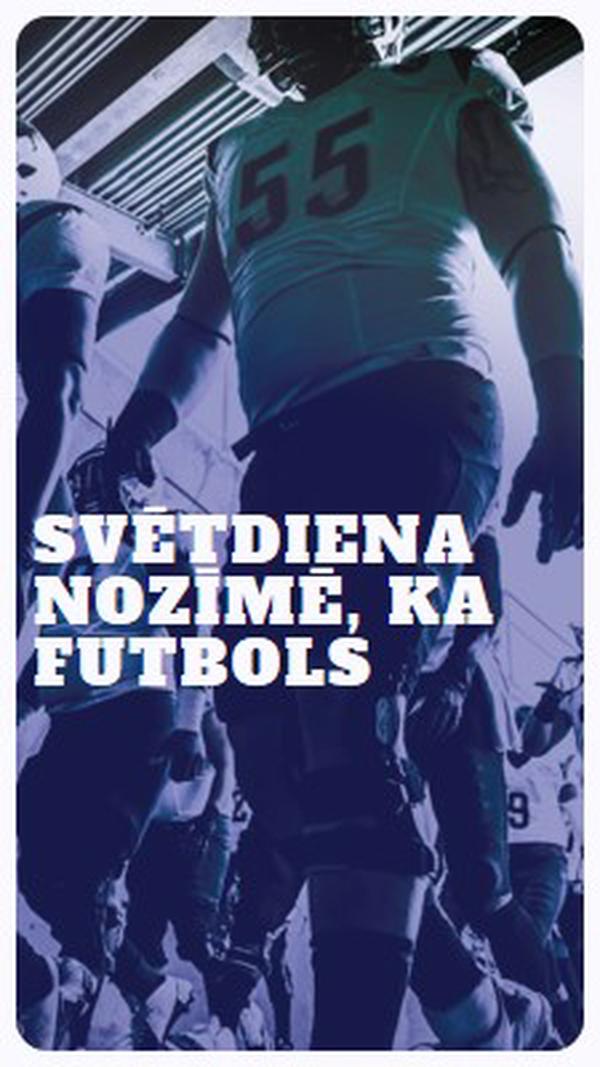 Svētdiena nozīmē, ka futbols purple modern-bold