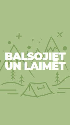 Balsojiet un laimēt green whimsical-line