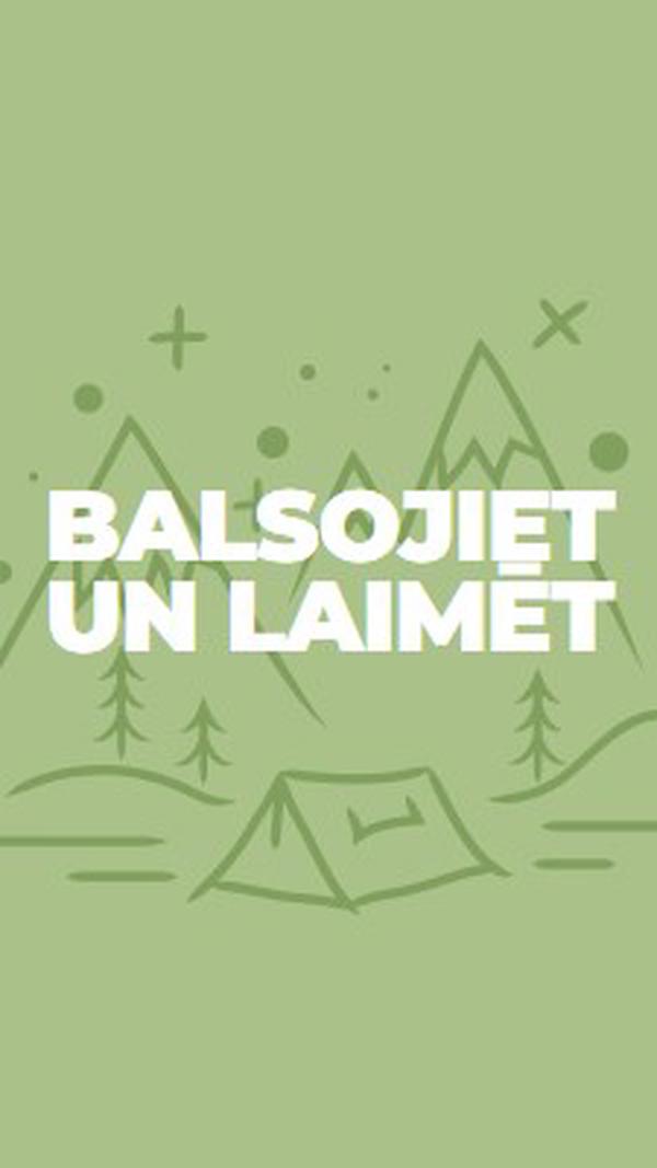 Balsojiet un laimēt green whimsical-line