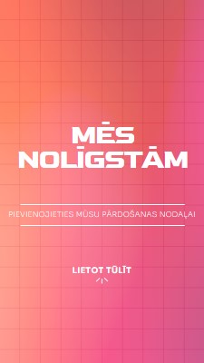 Mēs nolīgstām — pievienojieties mums! pink simple,bold,gradient,grid,minimal,bright