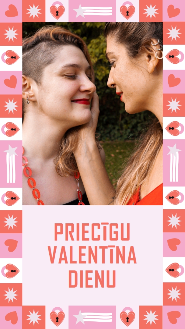 Priecīgu Valentīna dienu pink maximalist,fun,frame,photo,pattern,shapes