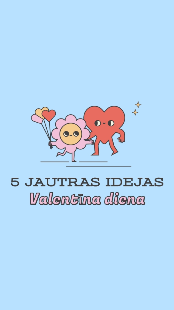 5 jautras Valentīna dienas idejas blue retro,colorful,characters,bright,fun,cute