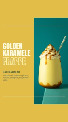 Golden caramel frappe yellow modern,simple,duotone