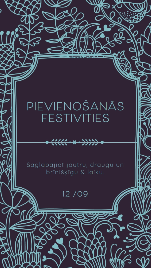 Pievienošanās festivities blue elegant,classic,floral