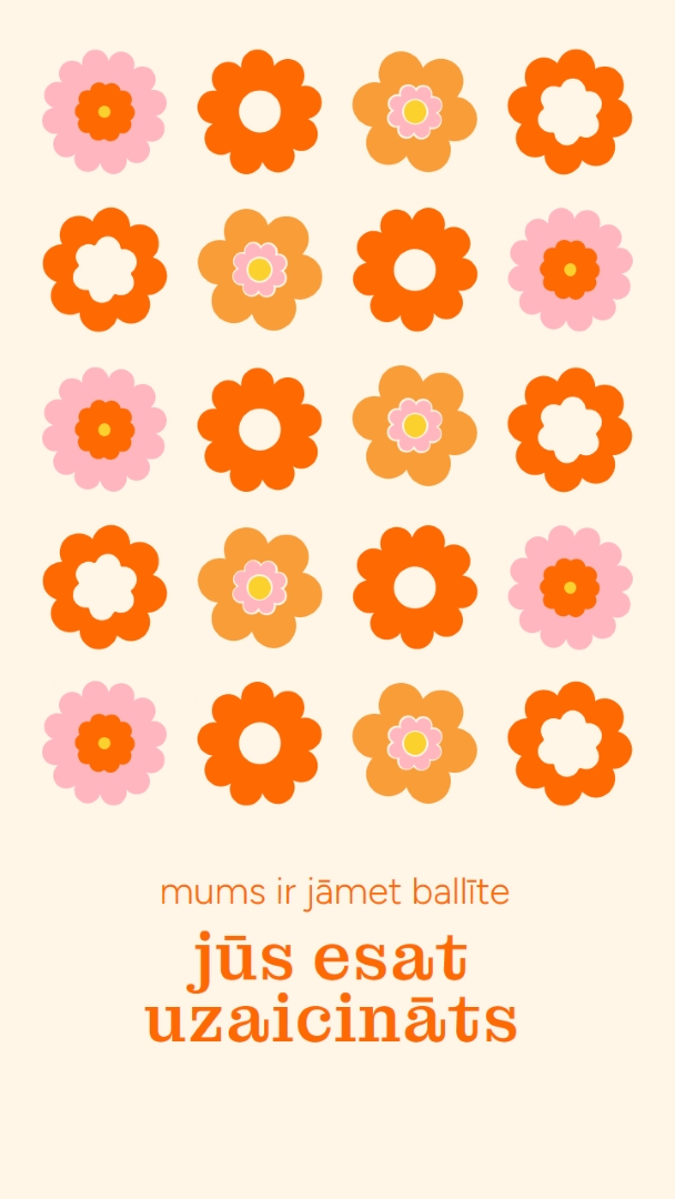 Mums ir jāmet ballīte orange bold,fun,graphic