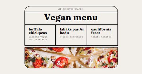 Apskatiet mūsu veganās picērijas ēdienkarti gray modern,simple,lines,geometric,frame,symmetrical